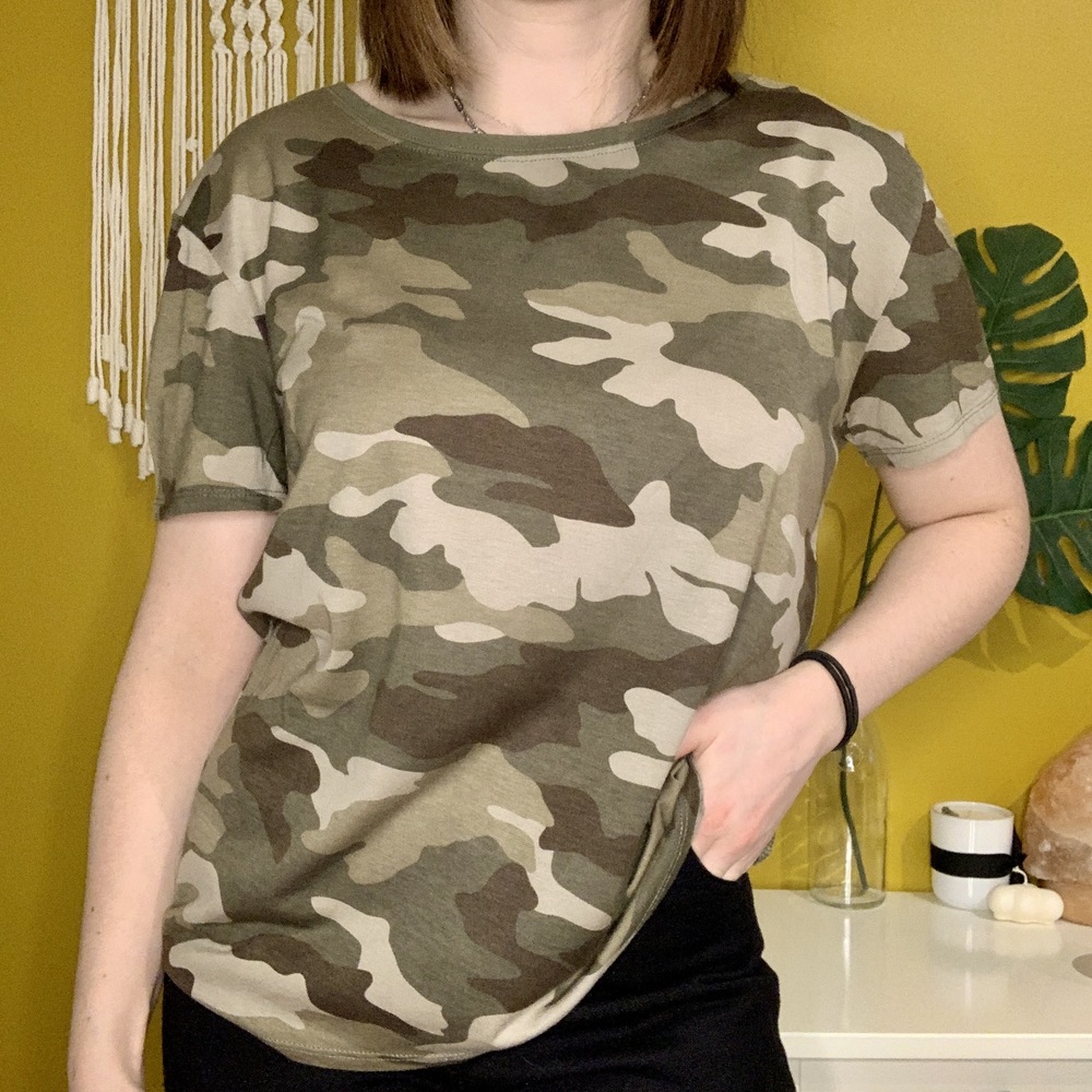 GREEN ARMY CREW NECK T-SHIRT